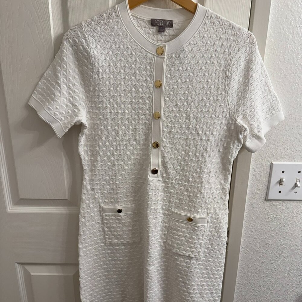 J Crew White Dress Large Spring Wedding Graduation Bridal Shower